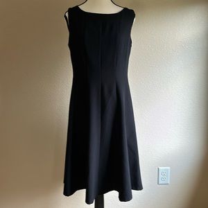Women's Evan Picone sleeveless swing black dress Size 4